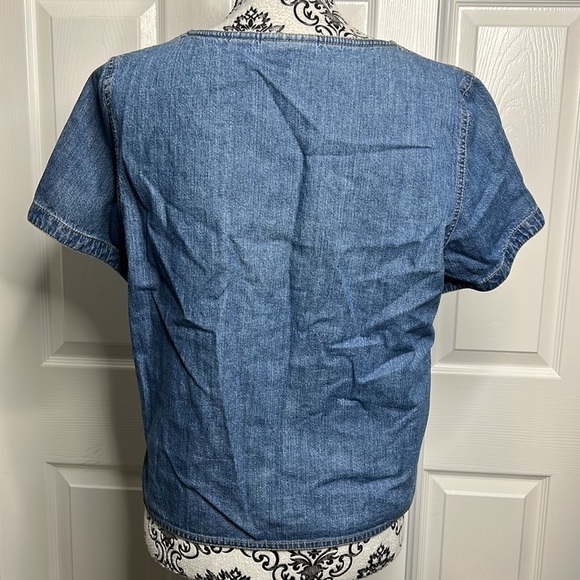 Liz Claiborne Blue Jean Look Button Down 8P Grandmacore - Picture 4 of 5